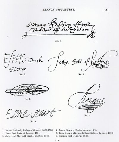 Signatures of 16th and 17th Century Scottish Clergy and Aristocracy by Unbekannt Unbekannt